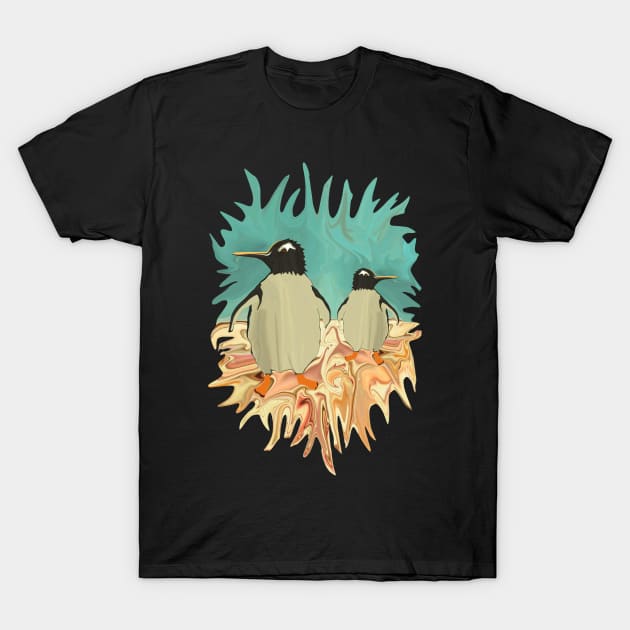 Penguins in Paradise T-Shirt by distortionart